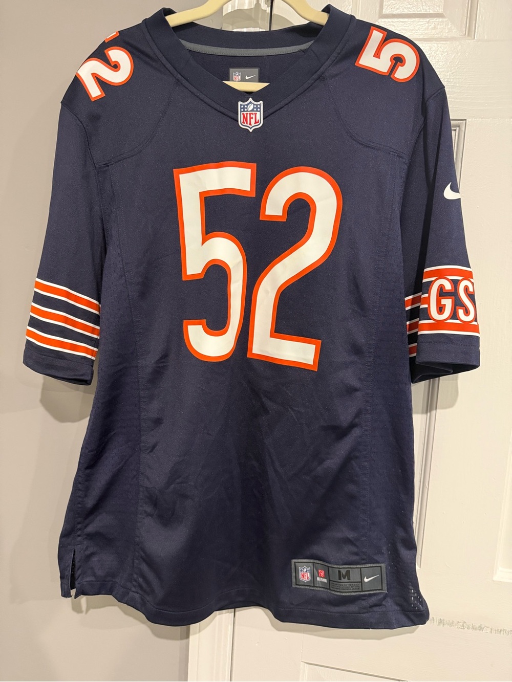 NFL Navy & Orange Adult' Chicago Bears #52 Jersey